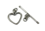 Bali Antique Sterling Silver Heart Toggle Clasp