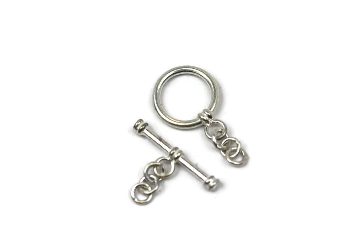 Bali Antique Sterling Silver Circle Toggle Clasp