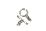 Bali Antique Sterling Silver Circle Toggle Clasp