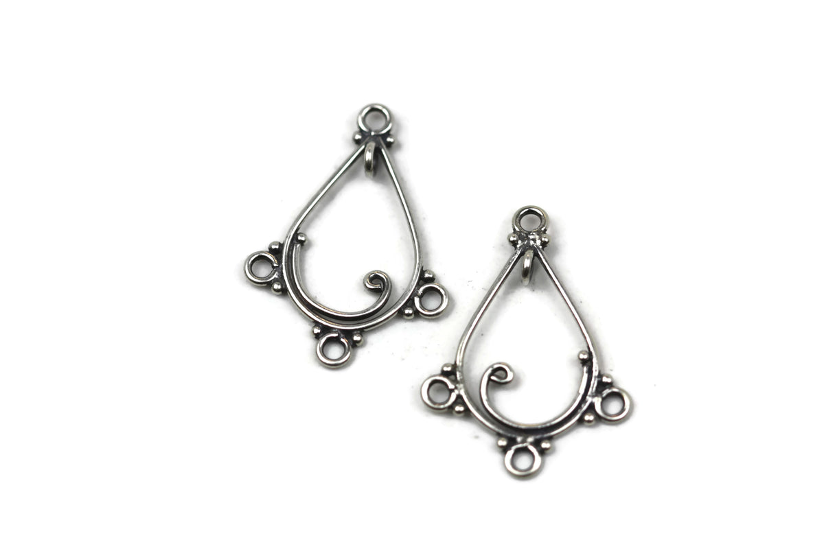 Bali Antique Sterling Silver Chandelier Link 27 x 20.5mm