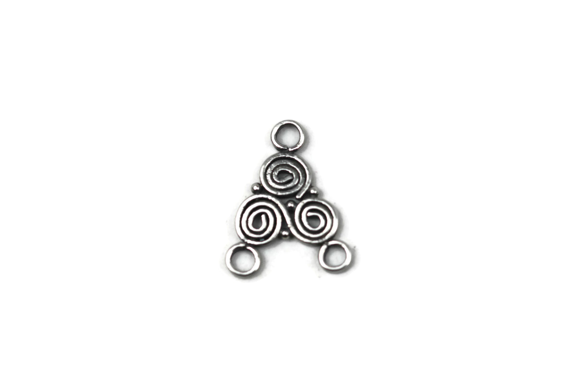 Bali Antique Sterling Silver Swirl Connector 16.5 x 12mm
