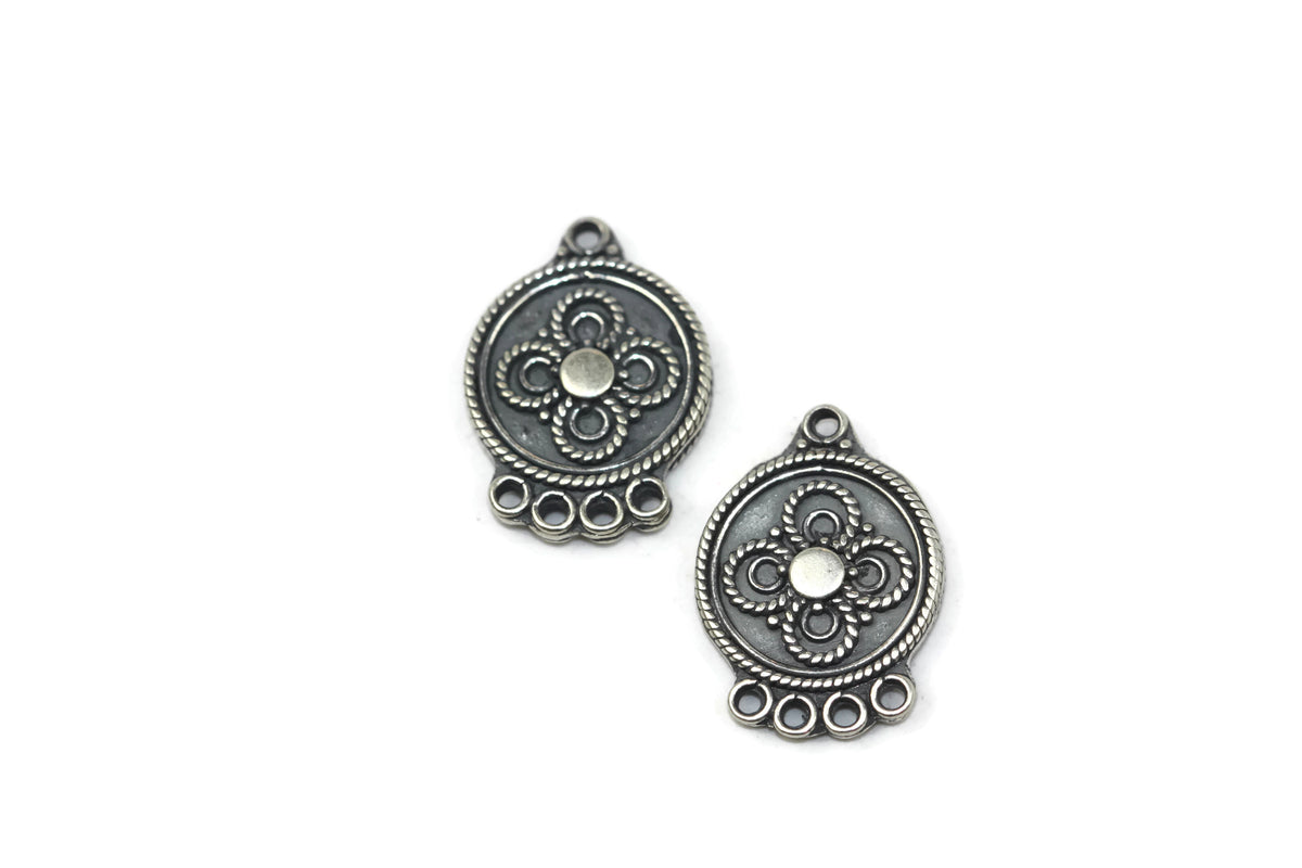 Bali Antique Sterling Silver Chandelier Link 19.5 x 14mm