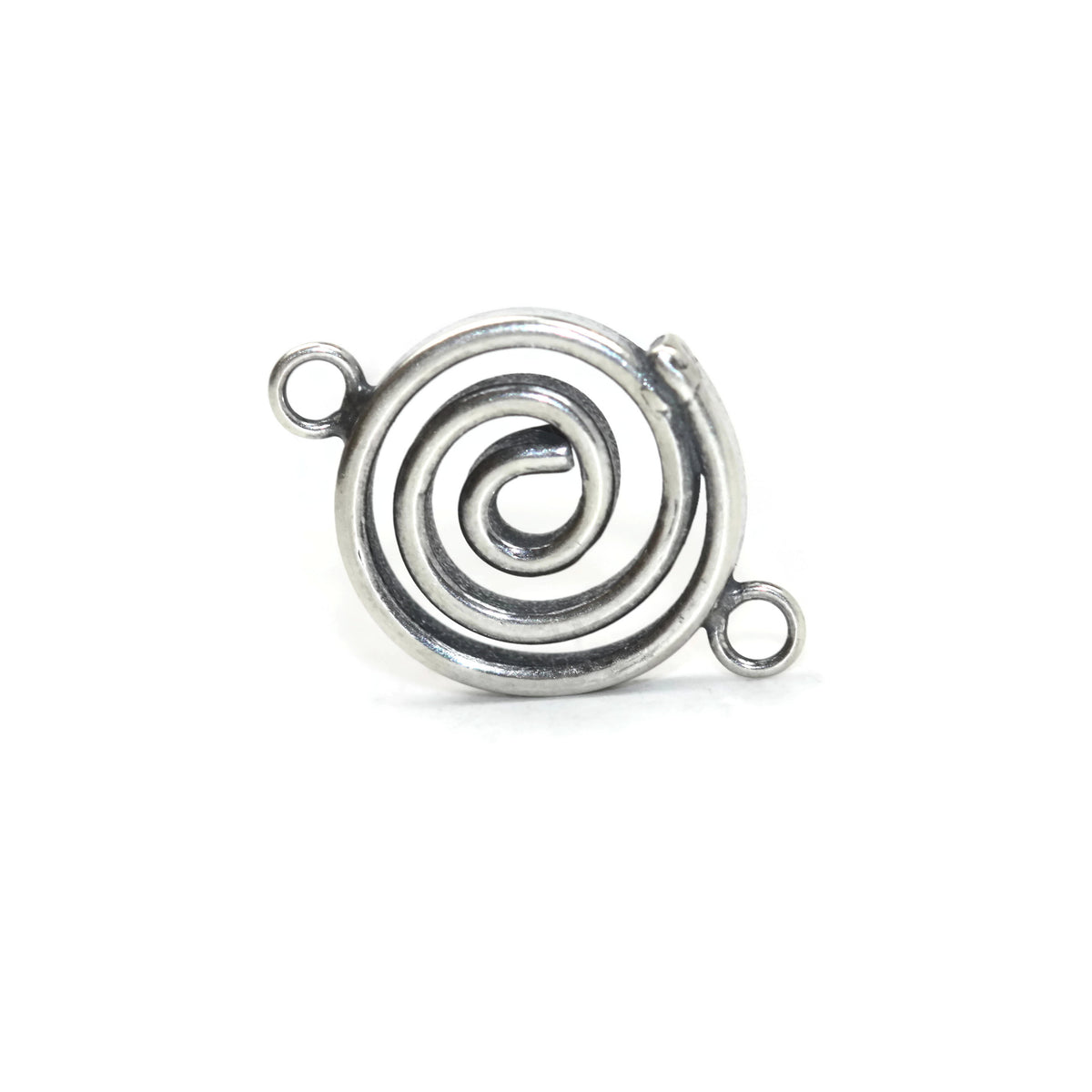 Bali Antique Sterling Silver Spiral Connector 18 x 12mm
