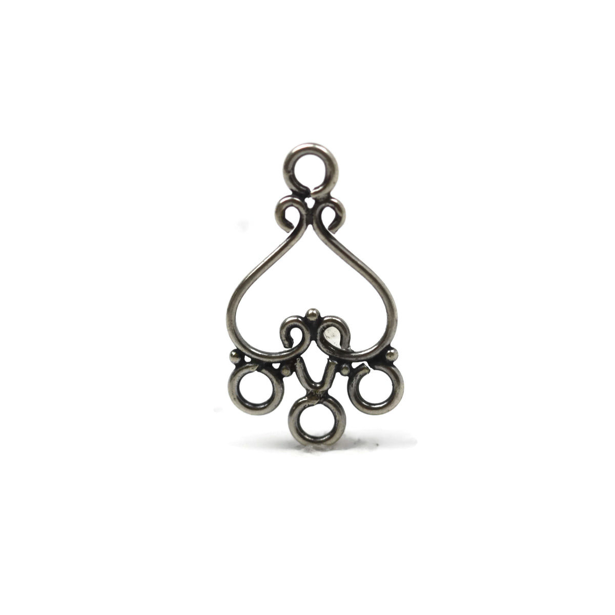 Bali Antique Sterling Silver Chandelier Link 23.5 x 13.5mm