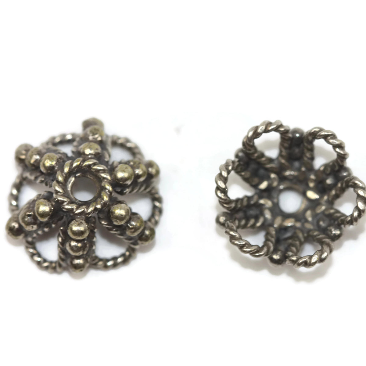 Bali Bead Antique Sterling Silver Bead Cap 7 x 13mm