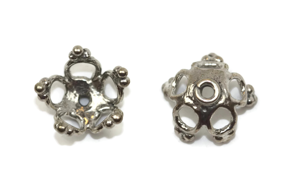 Bali Bead Antique Sterling Silver Bead Cap 6 x 11mm