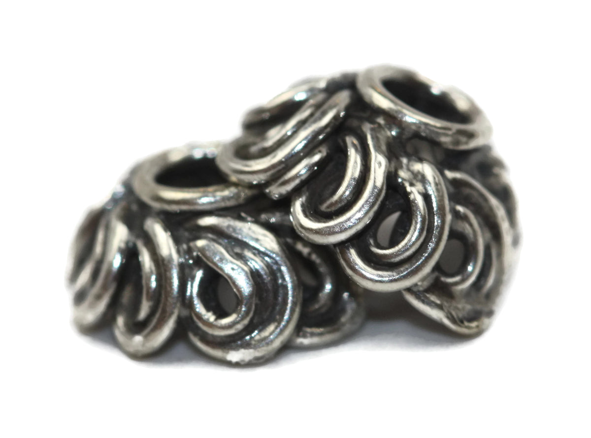 Bali Bead Antique Sterling Silver Bead Cap 4 x 8mm