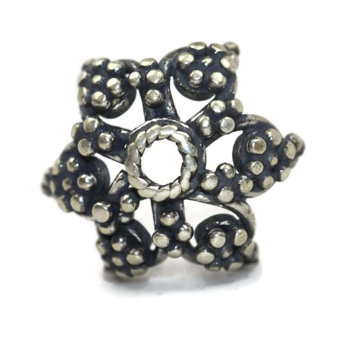 Bali Bead Antique Sterling Silver Bead Cap 6 x 12.5mm