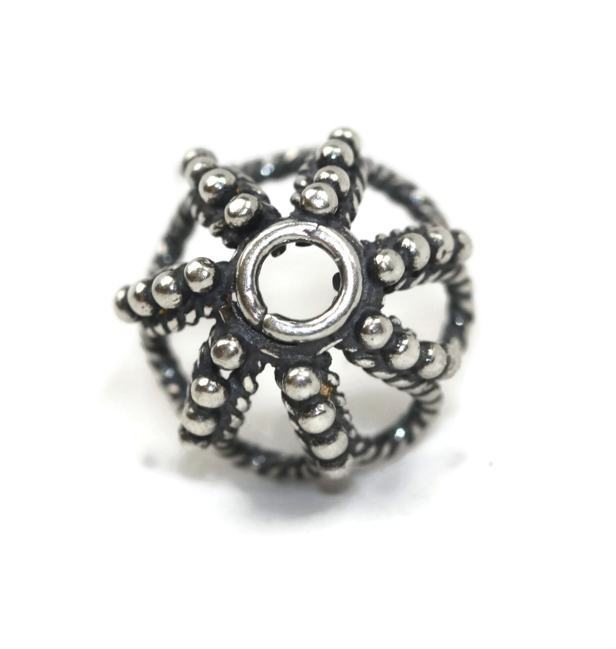 Bali Bead Antique Sterling Silver Bead Cap 8 x 11.5mm