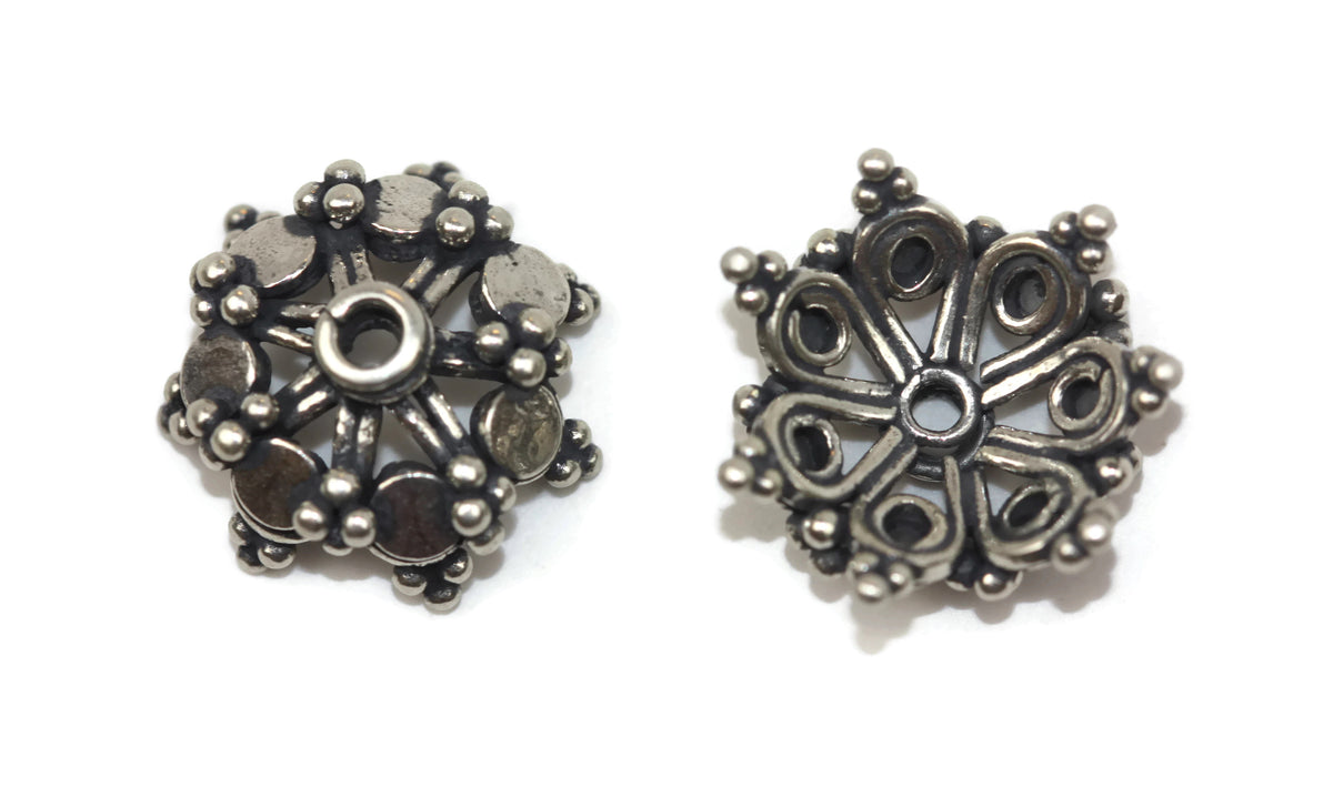 Bali Bead Antique Sterling Silver Bead Cap 6 x 14mm