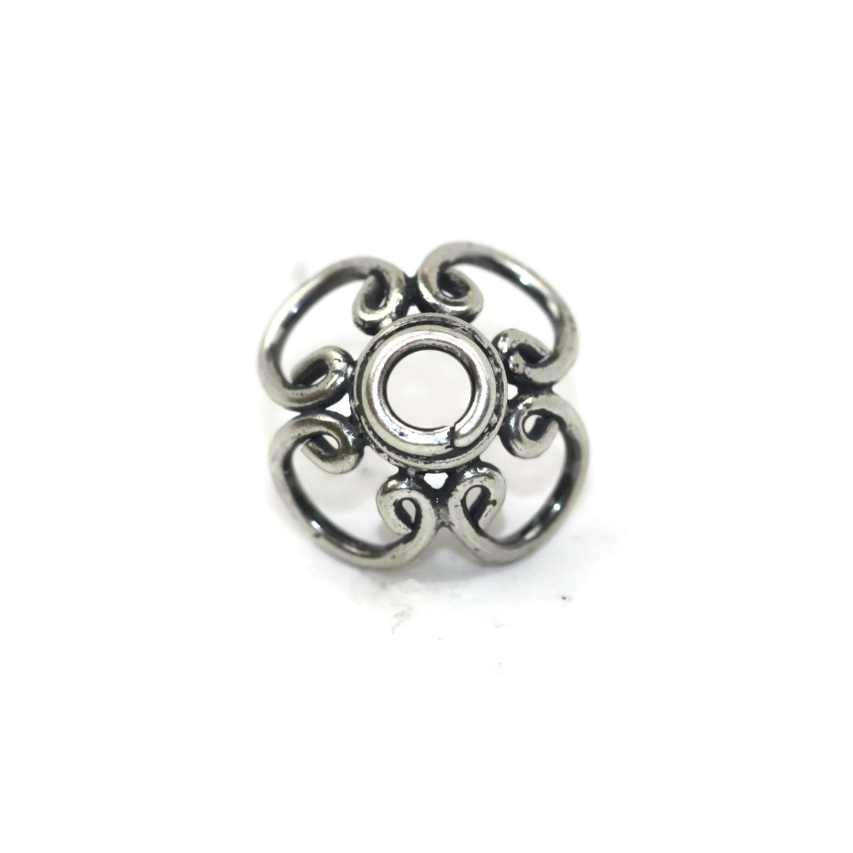 Bali Bead Antique Sterling Silver Bead Cap 7.5 x 15mm