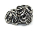 Bali Bead Sterling Silver Wire Cap 4.5 x 9 mm
