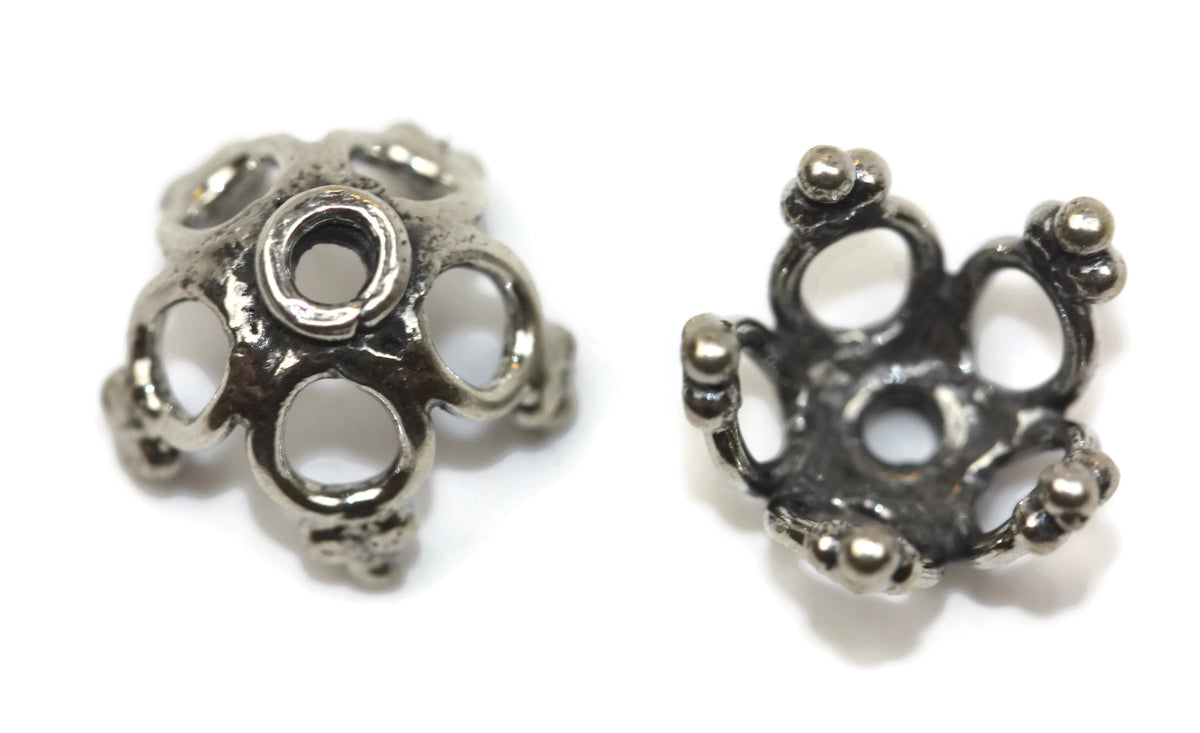 Bali Bead Antique Sterling Silver Bead Cap 7 x 11mm