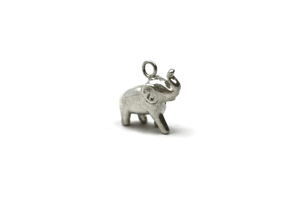 Sterling Silver Elephant Pendant 15 mm