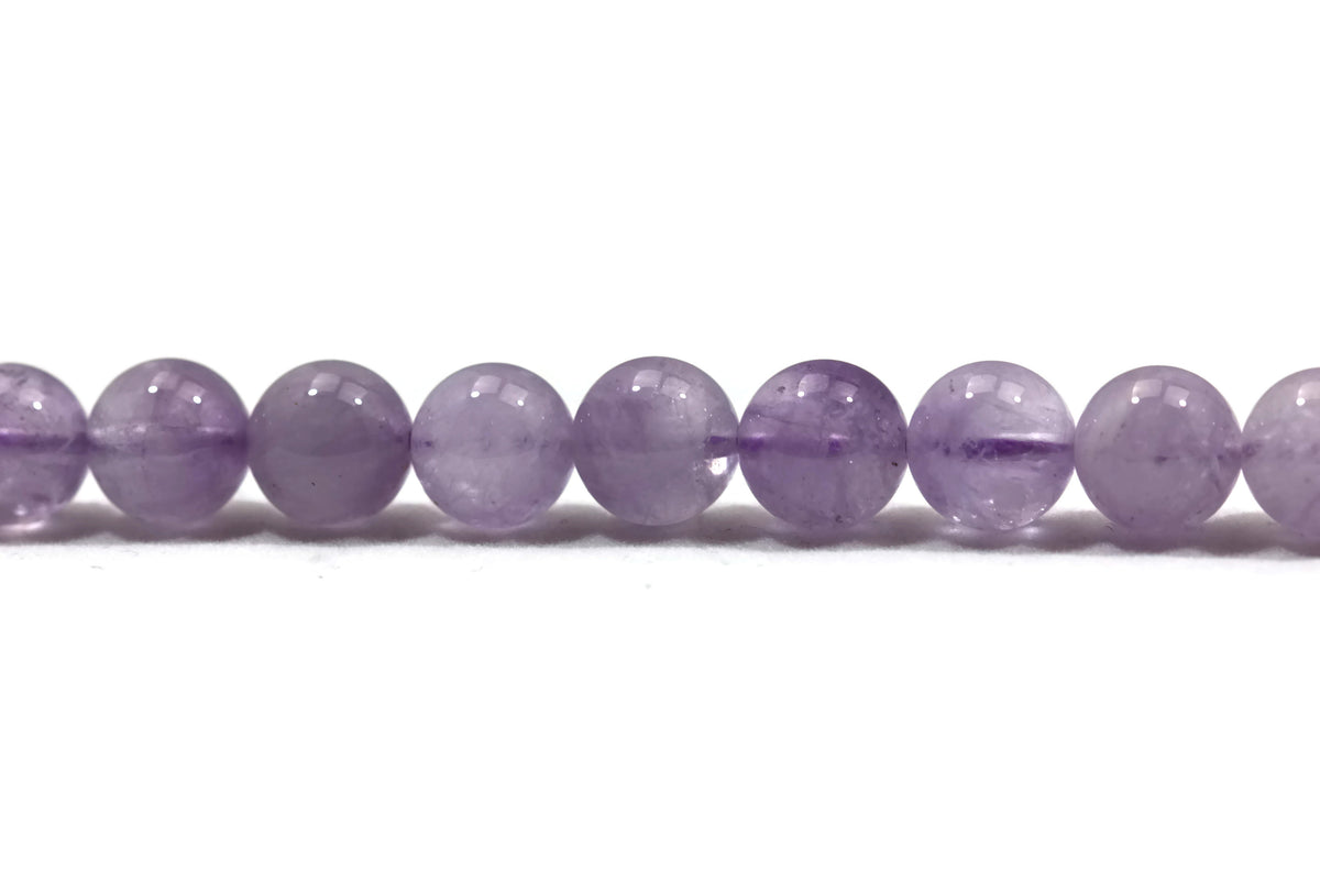 Amethyst Smooth Round Gemstone Beads 10mm 16" strand