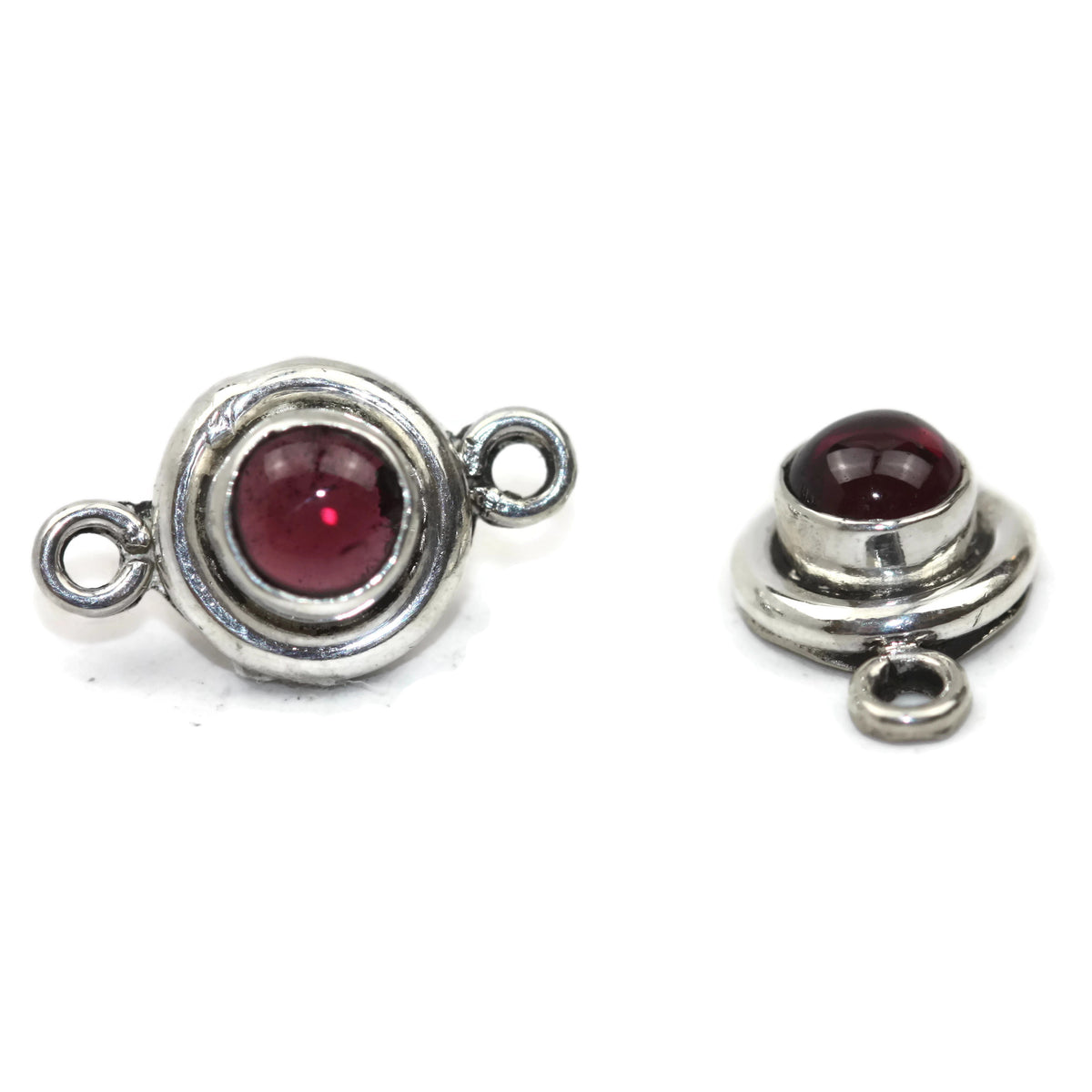 Handmade 925 Sterling Silver Amethyst Connector