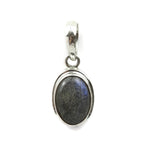 Handmade 925 Sterling Silver Oval Labradorite Gemstone Pendant 18 mm.