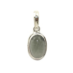 Handmade 925 Sterling Silver Oval Unknown Gemstone Pendant 18 mm.