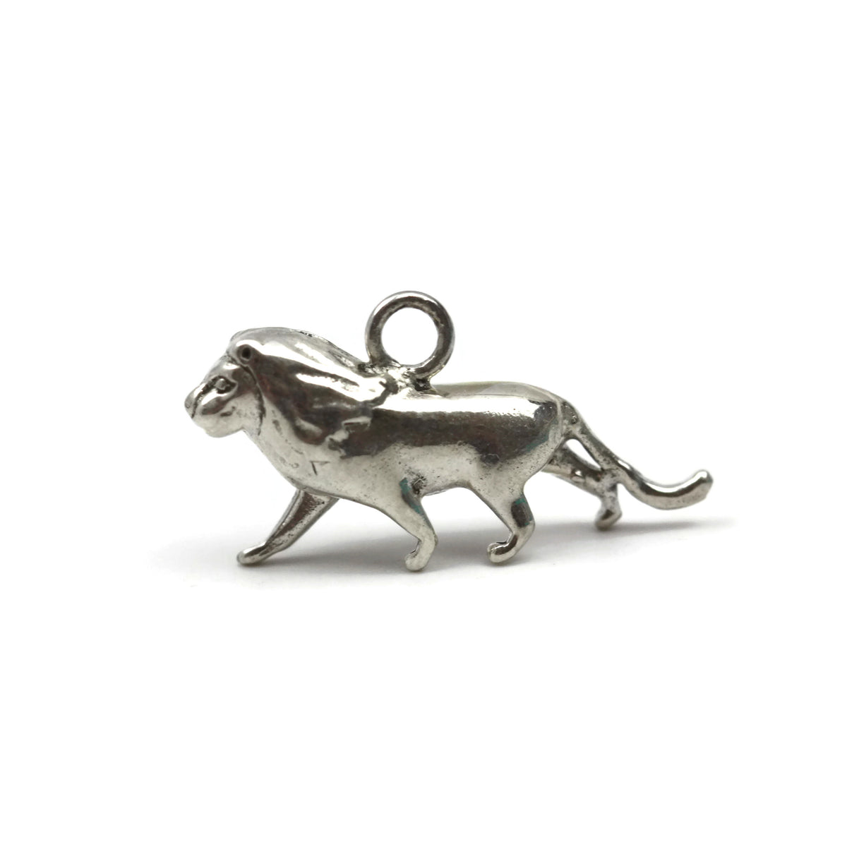 Handmade Sterling Silver Lion Charm 11 mm