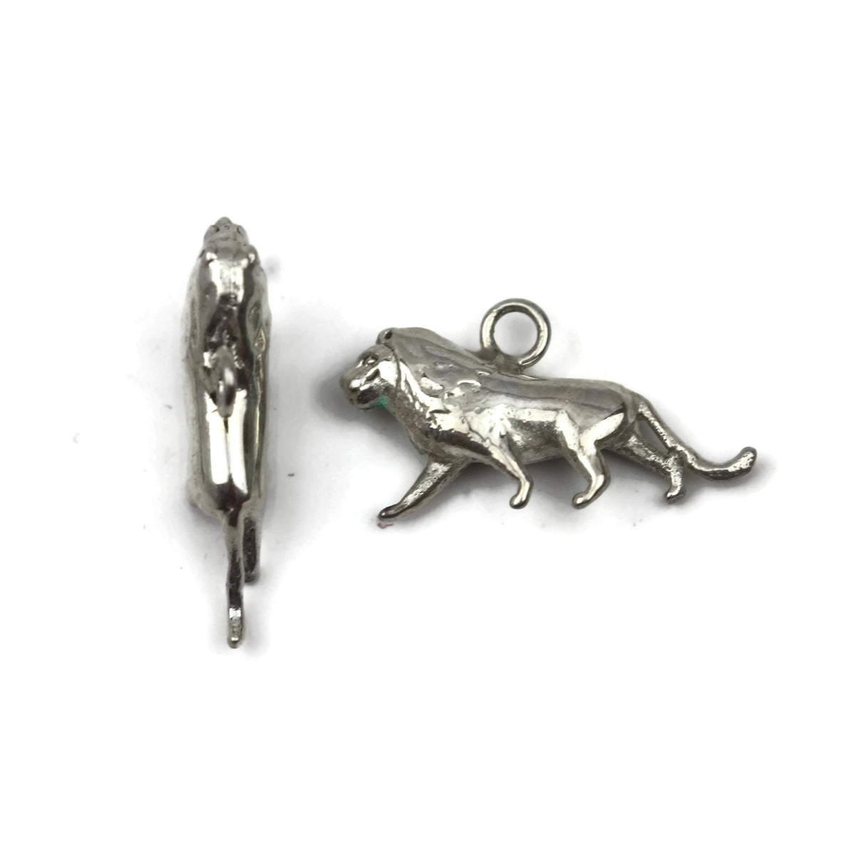 Handmade Sterling Silver Lion Charm 11 mm