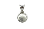 Handmade Sterling Silver Round Howlite Pendant.