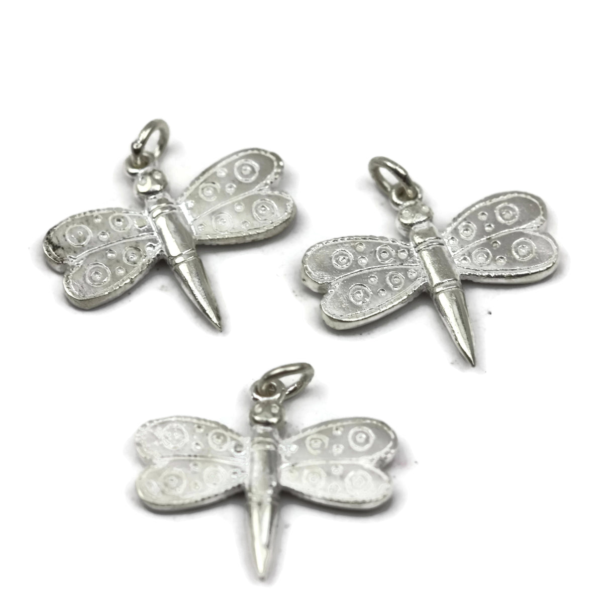 Handmade Sterling Silver Dragonfly Pendant 17.5 mm