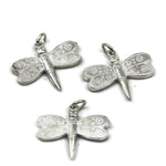 Handmade Sterling Silver Dragonfly Pendant 17.5 mm