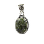 Handmade Sterling Silver Dragon Blood Jasper Teardrop Pendant 26 mm