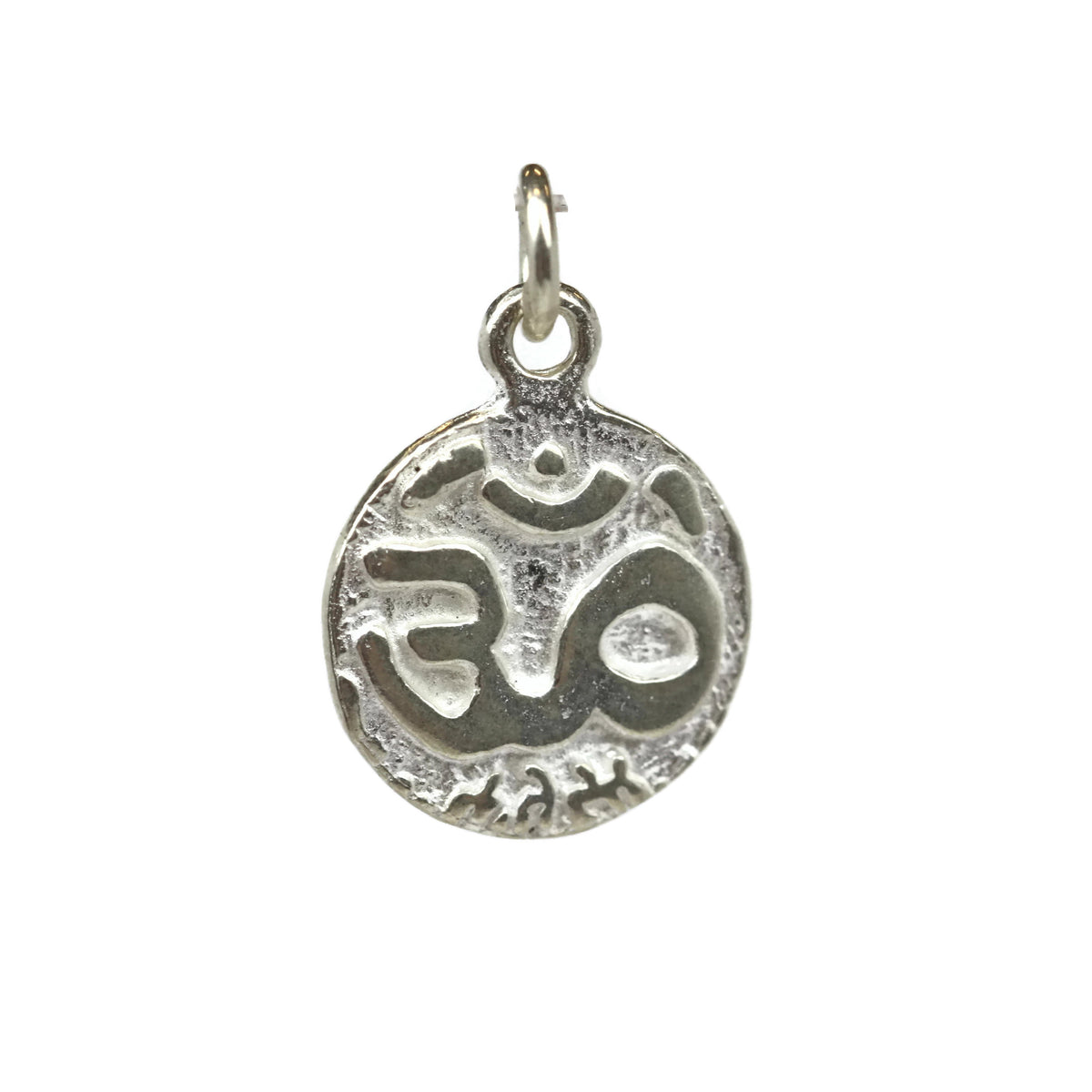 Handmade Sterling Silver Ohm Pendant 26 mm