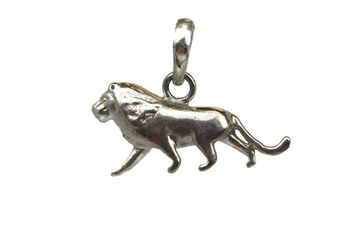 Handmade 925 Sterling Silver Lion Pendant 11 mm