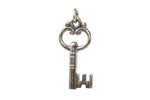 Handmade 925 Sterling Silver Decorative Key Pendant 25 mm