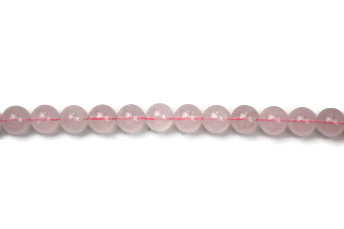 Rose Quartz Smooth Round Gemstone Beads 15mm 15" (27 pcs)