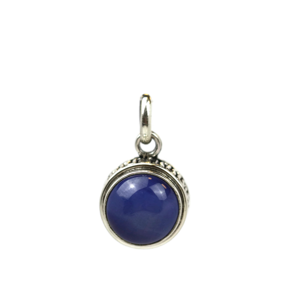 Handmade 925 Sterling Silver Lapis Lazuli Gemstone In Round Pendant