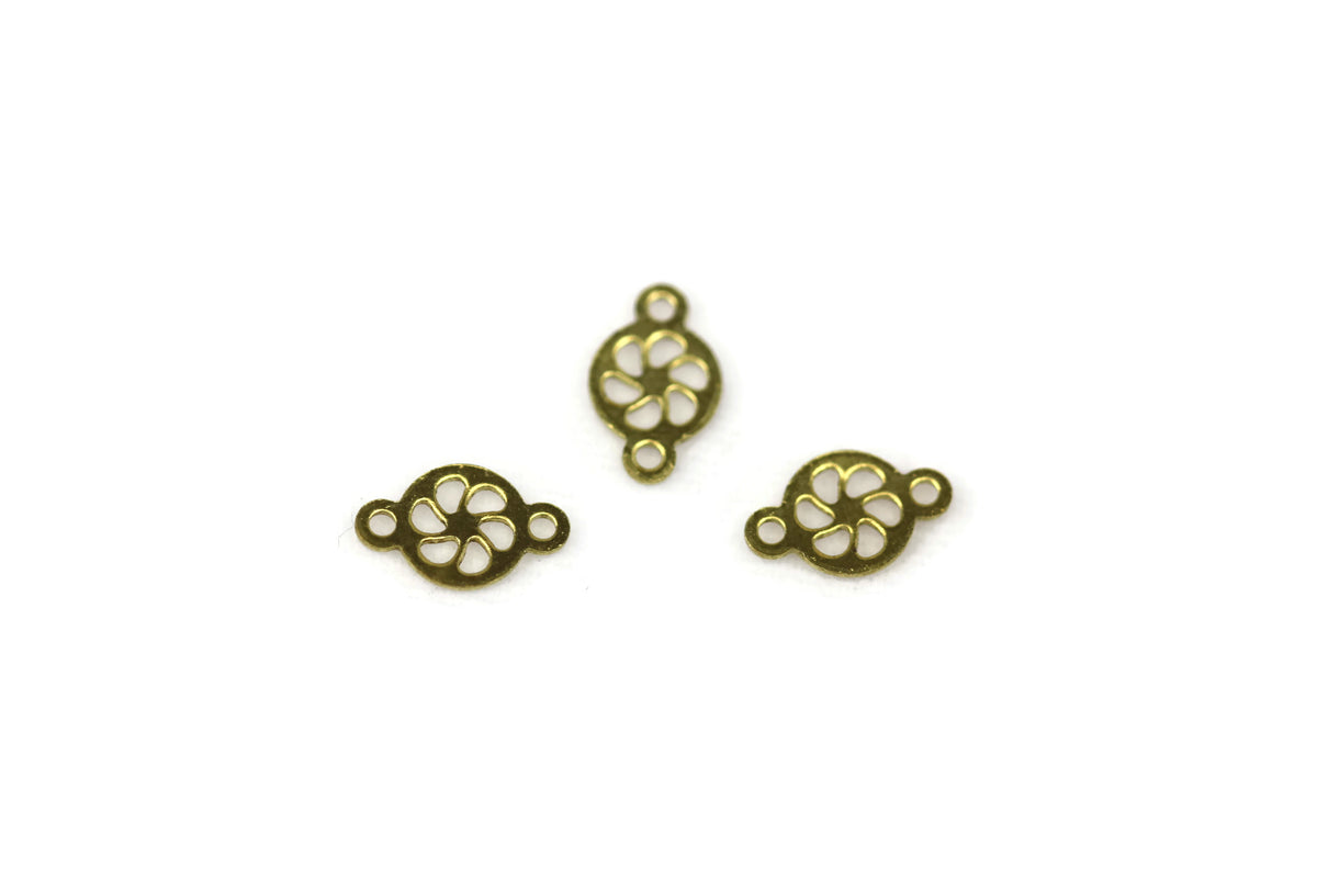 ALMA BEADS Gold Decorative Circle Connector 8x5mm - 100 pcs