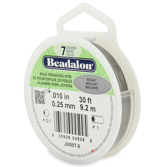 Beadalon Stringing Wire 7-Strand .018x30' Bright