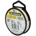 19 Strand Bead Stringing Wire, .925 Sterling Silver, .024 in (0.61 mm), 10 ft (3 m)