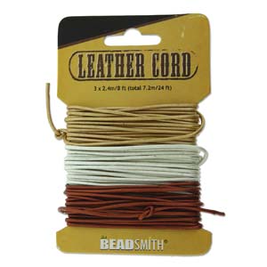INDIAN LEATHER 1.5MM ASST -24FT/CD