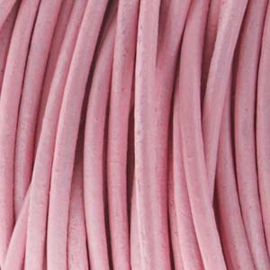 INDIAN LEATHER 1.5MM LIGHT PINK .75 PER FOOT