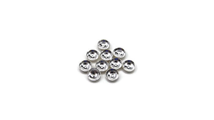 S/S BEAD CAPS 6 MM