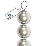 6 mm Preciosa Pearls-Light Grey