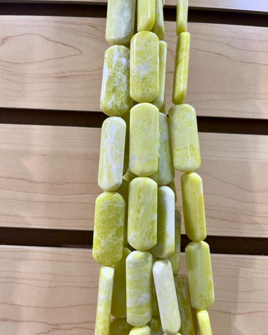 Pineapple Jasper Rectangle Smooth 16x40mm