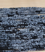 Snow flaks Black Smooth 12x4mm