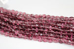 Magenta Czech Glass Beads 8mm x 4mm, 7.5 inches Strand