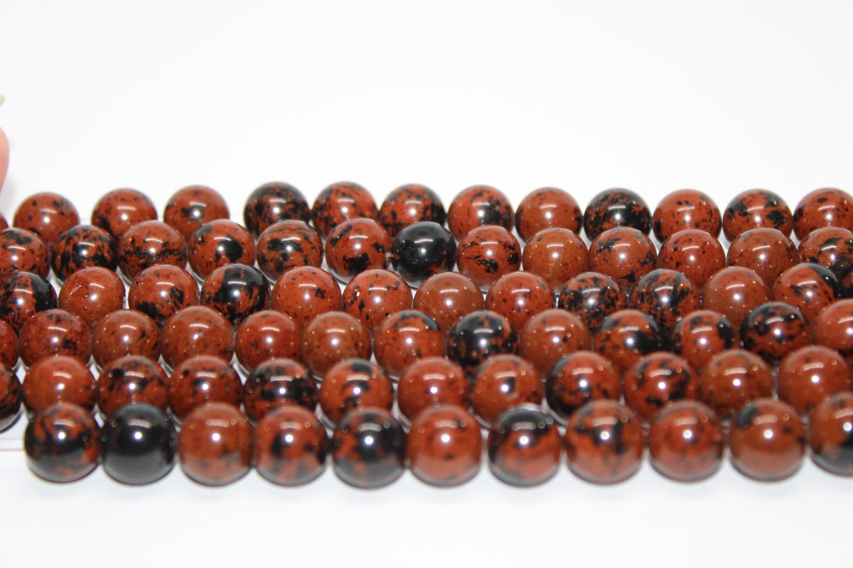 Mahogany Obsidian Round Smooth 10mm