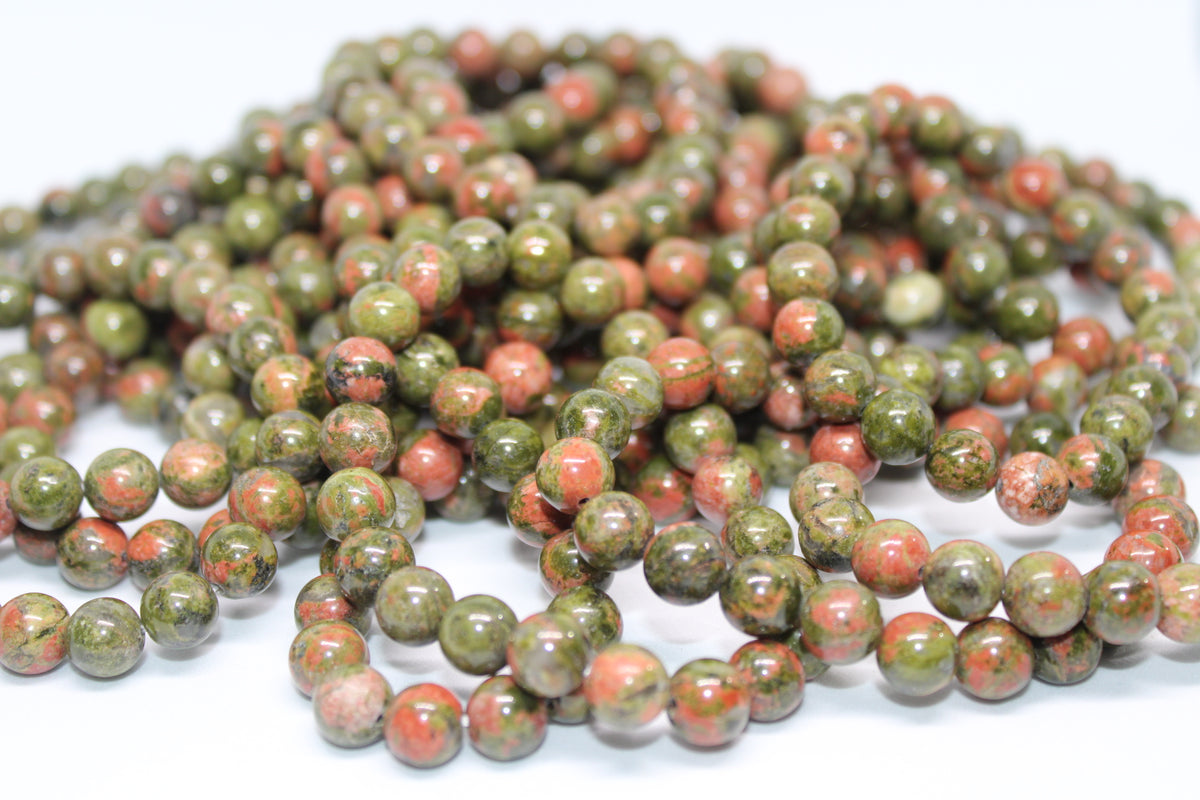 Unakite 8mm Gemstone Bracelet