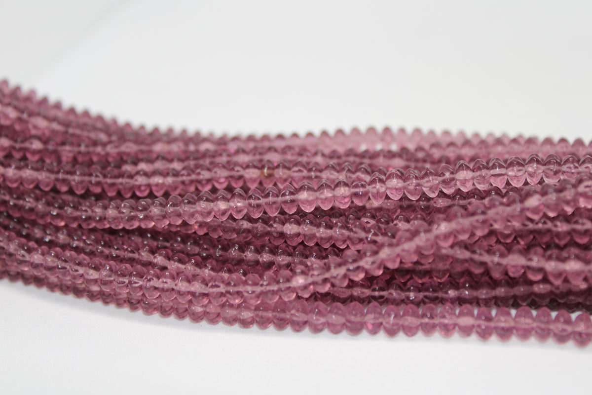 Purple Czech Glass Flowers 6mm, 8 inches Strand