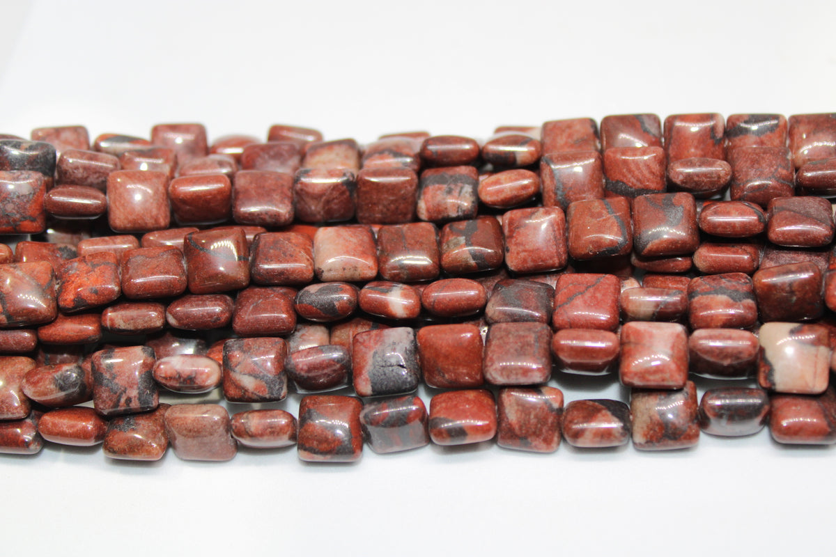 Red Picture Jasper Gemstone Beads 10mm, 16’’ Strand