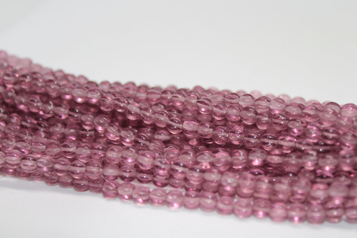 Purple Czech Glass 6mm, 8 inches Strand