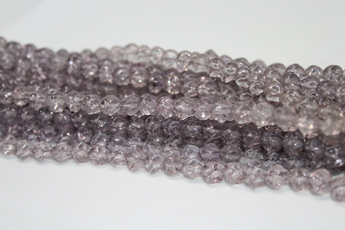 Gray Violet Czech Glass 7mm, 8 inches Strand