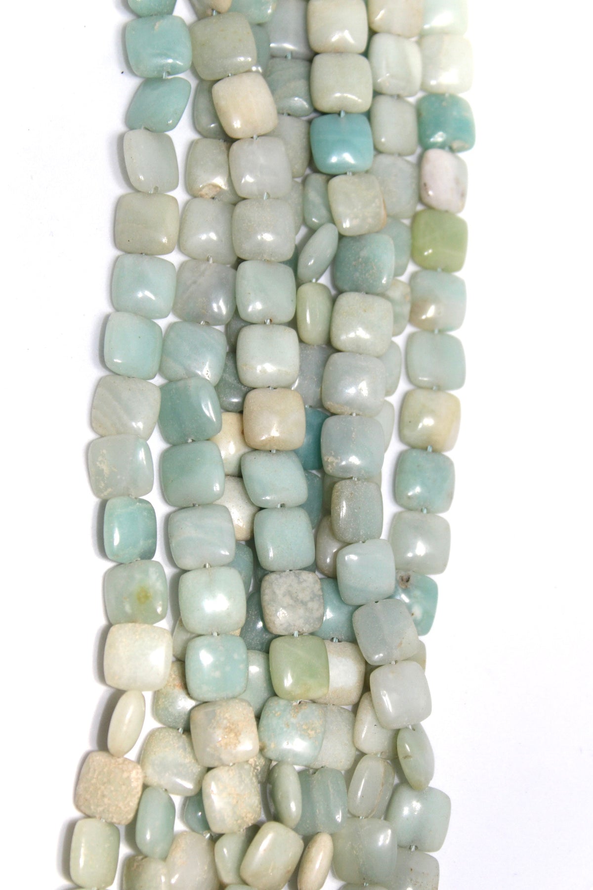 Amazonite Square Gemstone Beads 10mm, 16 inches Strand